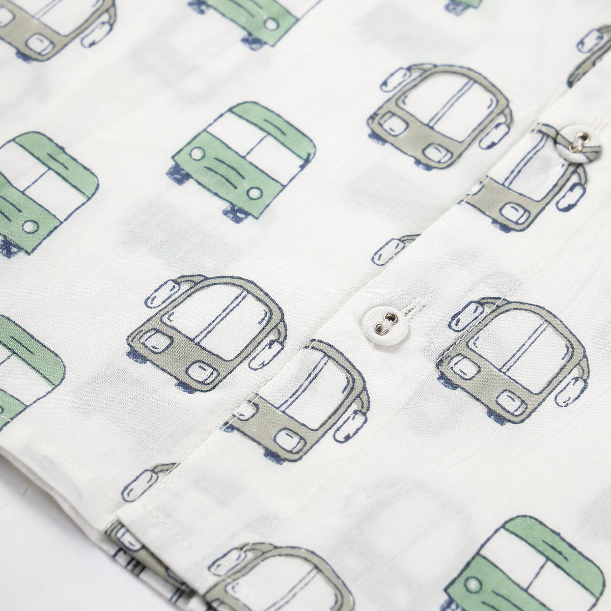 Bus Ride Design Hand Block Printed Cotton half Sleeve Shirt for Boys – Sanganeri Kids Wear