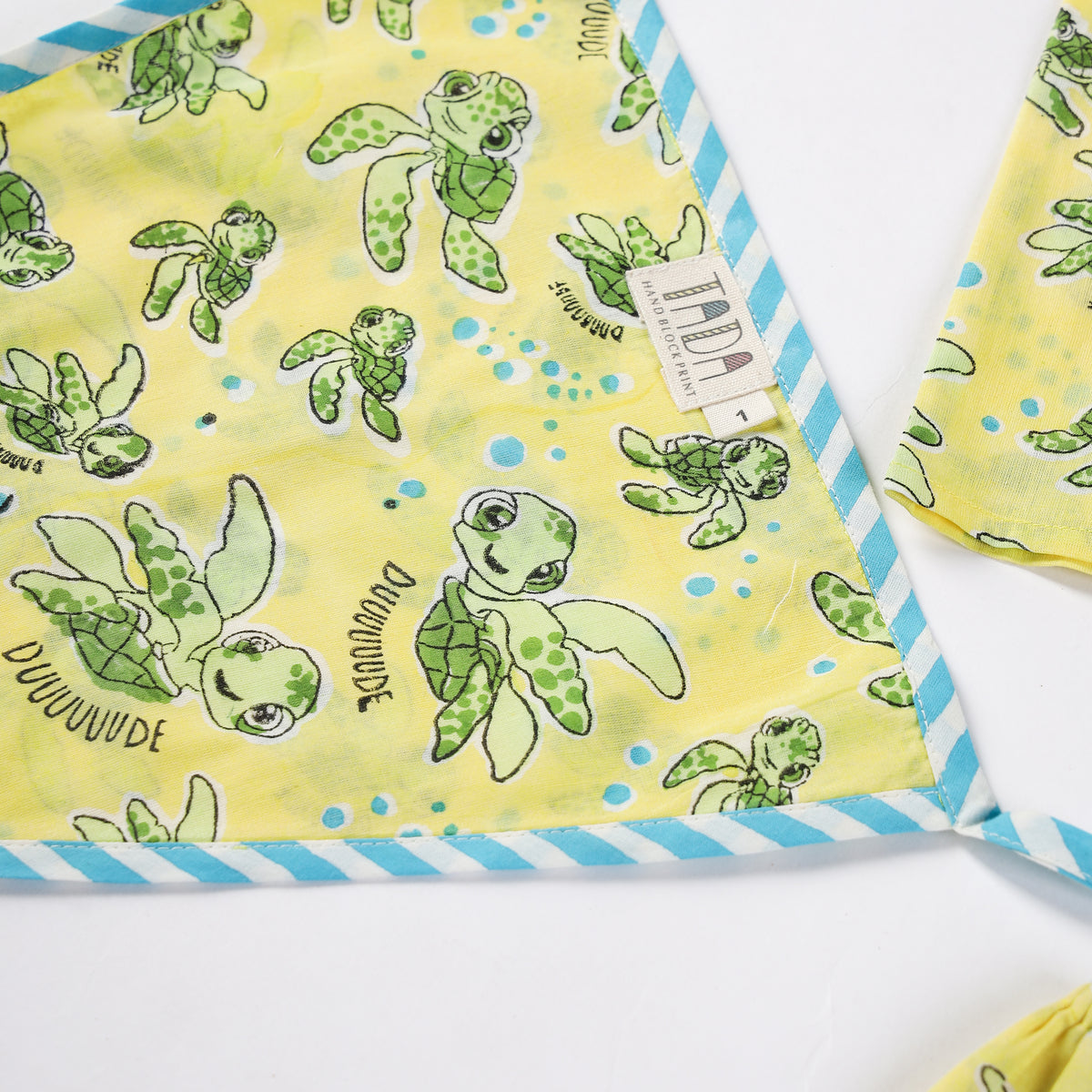Newborn Jhabla Set - Turtle Design Hand Block Printed