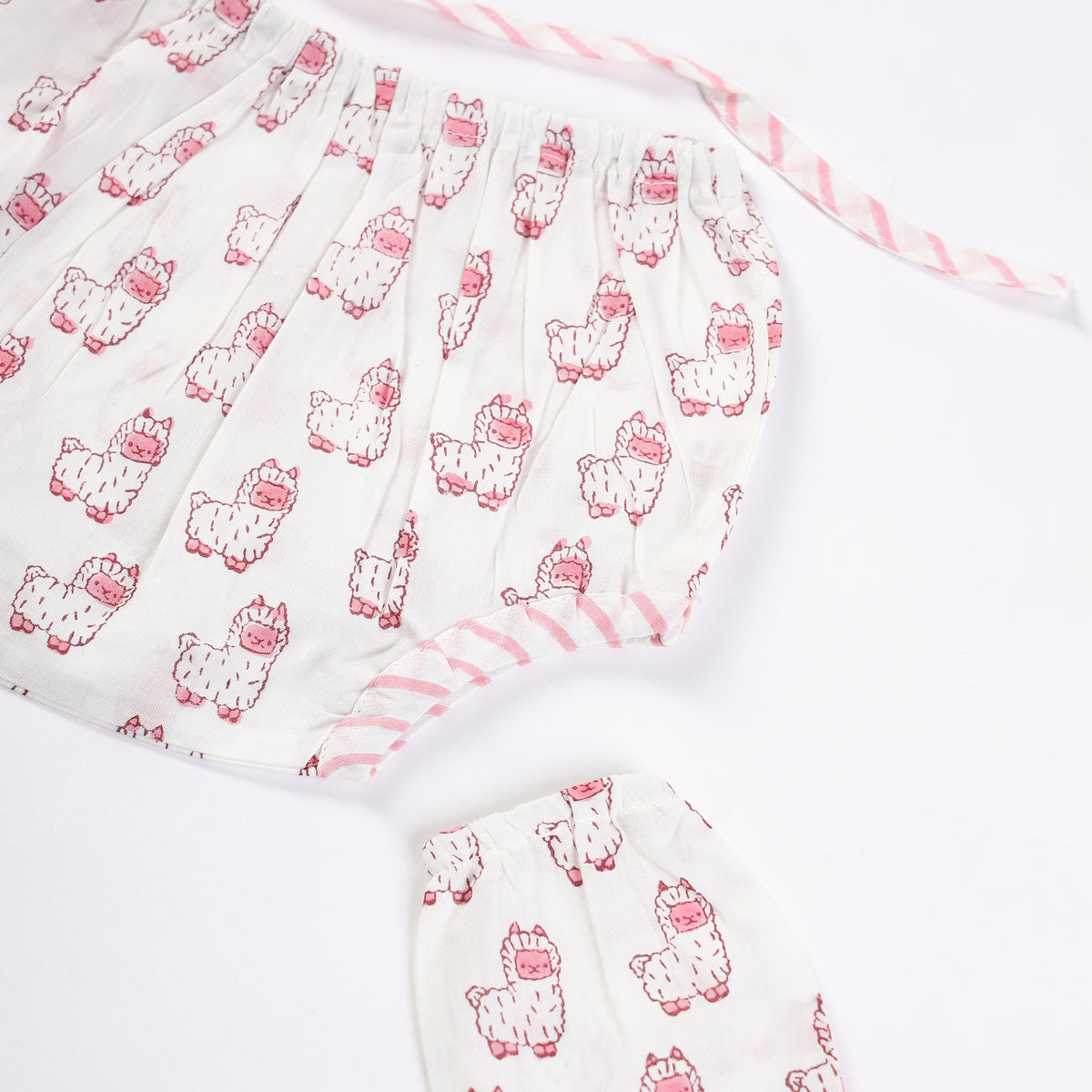 Newborn Jhabla Set - Cute Owl Hand Block Print