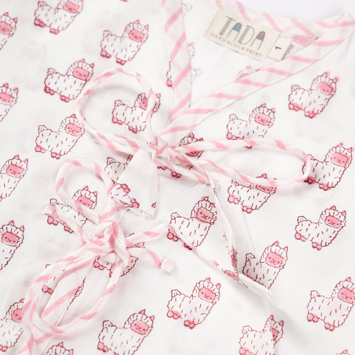 Newborn Jhabla Set - Cute Owl Hand Block Print