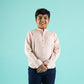 Peach Whisper Design Hand Block Printed Cotton Full Sleeve Shirt for Boys – Sanganeri Kids Wear