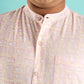 Peach Whisper Design Hand Block Printed Cotton Full Sleeve Shirt for Boys – Sanganeri Kids Wear