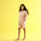 Organic Cotton Night Suit - Candy Checks Handcrafted Design Hand Block Printed for Girls