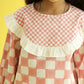 Organic Cotton Night Suit - Candy Checks Handcrafted Design Hand Block Printed for Girls