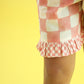 Organic Cotton Night Suit - Candy Checks Handcrafted Design Hand Block Printed for Girls