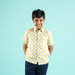 Lemon Mist Design Hand Block Printed Cotton Half Sleeve Shirt for Boys – Sanganeri Kids Wear