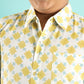 Lemon Mist Design Hand Block Printed Cotton Half Sleeve Shirt for Boys – Sanganeri Kids Wear