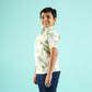 Tropical Adventures Design Hand Block Printed Cotton Half Sleeve Shirt for Boys – Sanganeri Kids Wear