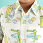 Tropical Adventures Design Hand Block Printed Cotton Half Sleeve Shirt for Boys – Sanganeri Kids Wear