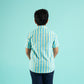 Summer Stripe Design Hand Block Printed Cotton Half Sleeve Shirt for Boys – Sanganeri Kids Wear