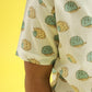 Snail Trail Design Hand Block Printed Cotton Half Sleeve Co-ord Set for Boys