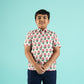 Rosy Garden Design Hand Block Printed Cotton Half Sleeve Shirt for Boys – Sanganeri Kids Wear