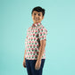 Rosy Garden Design Hand Block Printed Cotton Half Sleeve Shirt for Boys – Sanganeri Kids Wear