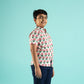 Rosy Garden Design Hand Block Printed Cotton Half Sleeve Shirt for Boys – Sanganeri Kids Wear