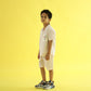 Sweet Blooms Checkered Design Hand Block Printed Cotton Half Sleeve Co-ord Set for Boys