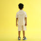 Sweet Blooms Checkered Design Hand Block Printed Cotton Half Sleeve Co-ord Set for Boys