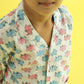 Parade of Elephants Design Hand Block Printed Cotton Night Suit for Boys