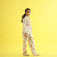 Organic Cotton Night Suit - Owl & Rainbow Print Hand Block Printed  for Girls
