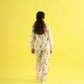 Organic Cotton Night Suit - Owl & Rainbow Print Hand Block Printed  for Girls