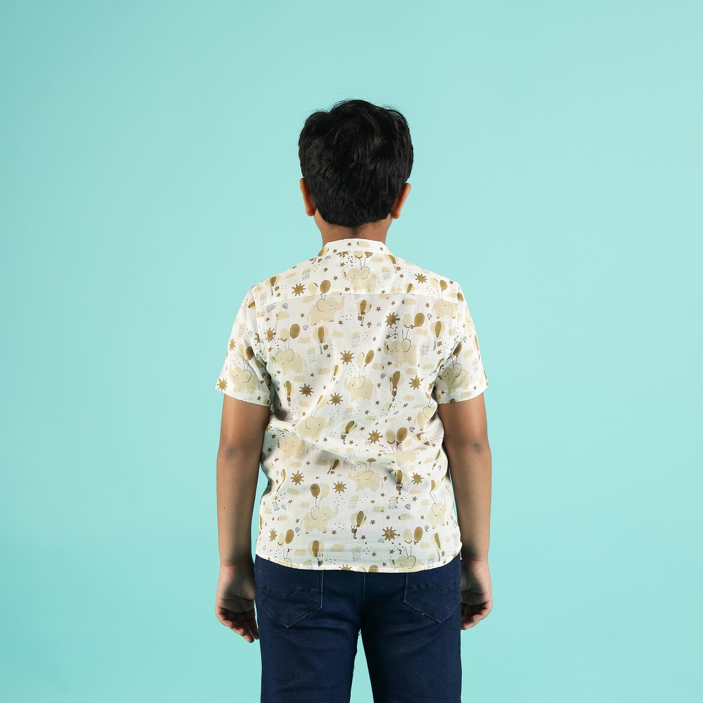 Balloon Dreams Design Hand Block Printed Cotton Half Sleeve Shirt for Boys – Sanganeri Kids Wear