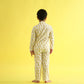 Giraffe Design Hand Block Printed Cotton Night Suit for Boys