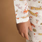 Animal Parade Design Hand Block Printed Cotton Night Suit for Boys