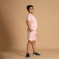 Candy Checks Design Hand Block Printed Cotton Half Sleeve Co-ord Set for Boys