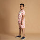 Candy Checks Design Hand Block Printed Cotton Half Sleeve Co-ord Set for Boys
