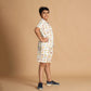 Suggested & Vintage Design Hand Block Printed Cotton Half Sleeve Co-ord Set for Boys