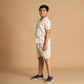 Suggested & Vintage Design Hand Block Printed Cotton Half Sleeve Co-ord Set for Boys