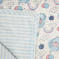 Dreamy Elephants Design Hand Block Printed Cotton Swaddle Blanket