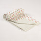 Forest Friends Design Hand Block Printed Cotton Swaddle Blanket