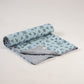 Aqua Wanderer Design Hand Block Printed Cotton Swaddle Blanket