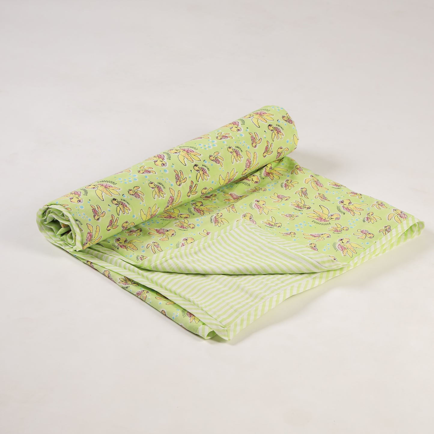 Marine Meadow Design Hand Block Printed Cotton Swaddle Blanket