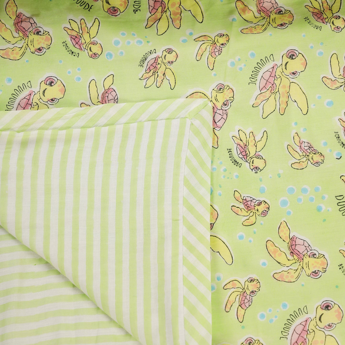 Marine Meadow Design Hand Block Printed Cotton Swaddle Blanket