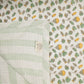 Green Meadow Design Hand Block Printed Cotton Swaddle Blanket