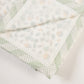 Spring Sprout Design Hand Block Printed Cotton Swaddle Blanket