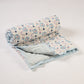 Rainbow Elephants Design Hand Block Printed Cotton Swaddle Blanket