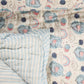 Rainbow Elephants Design Hand Block Printed Cotton Swaddle Blanket