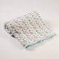 Rainbow Elephants Design Hand Block Printed Cotton Swaddle Blanket