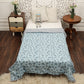 Aqua Wanderer Design Hand Block Printed Cotton Swaddle Blanket