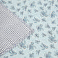 Aqua Wanderer Design Hand Block Printed Cotton Swaddle Blanket