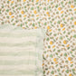 Fresh Citrus Garden Design Hand Block Printed Cotton Swaddle Blanket