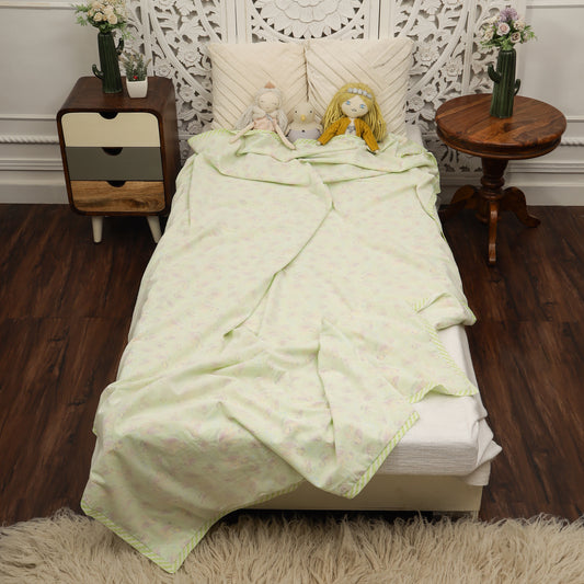 Ocean Buddies Design Hand Block Printed Cotton Swaddle Blanket