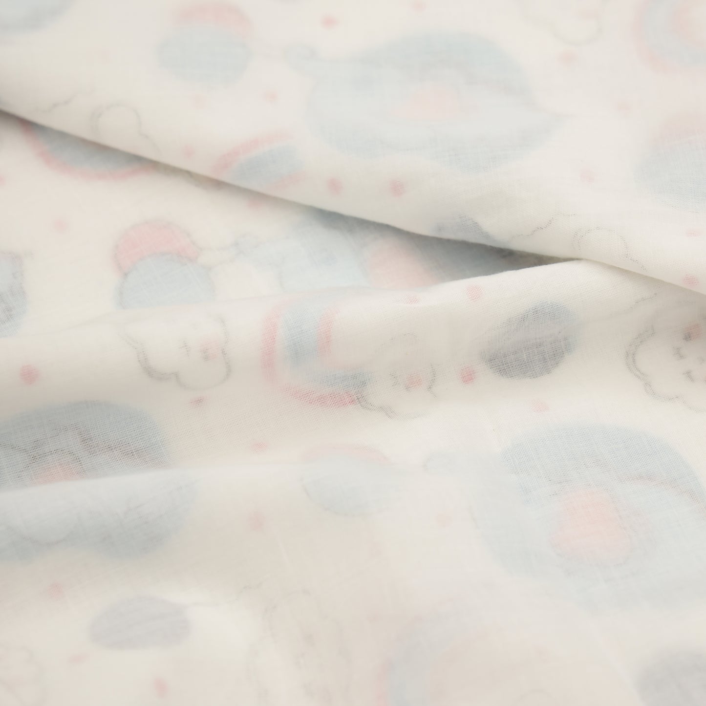 Sleepy Elephant Design Hand Block Printed Cotton Swaddle Blanket