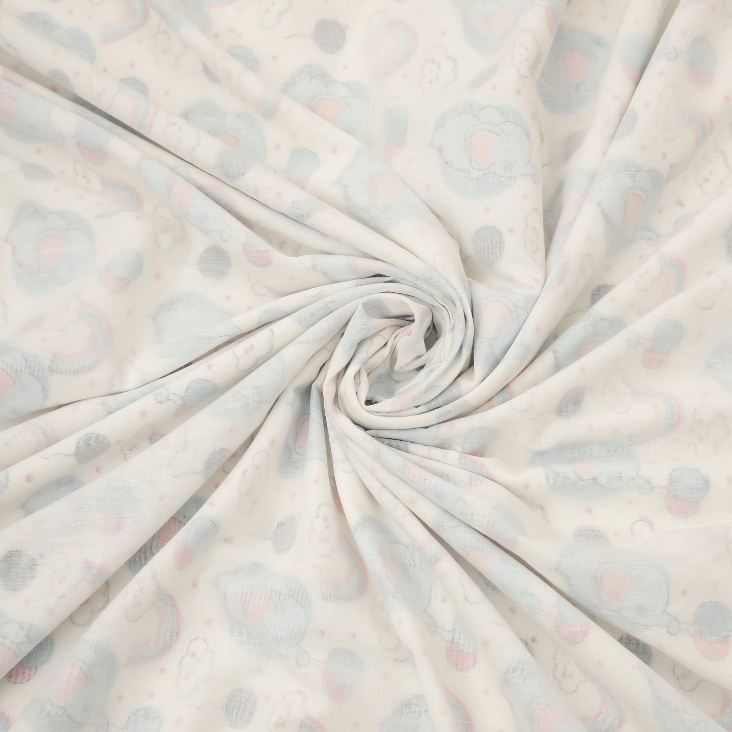 Sleepy Elephant Design Hand Block Printed Cotton Swaddle Blanket