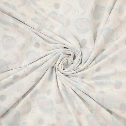 Sleepy Elephant Design Hand Block Printed Cotton Swaddle Blanket