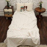 Mushroom Snail Design Hand Block Printed Cotton Swaddle Blanket
