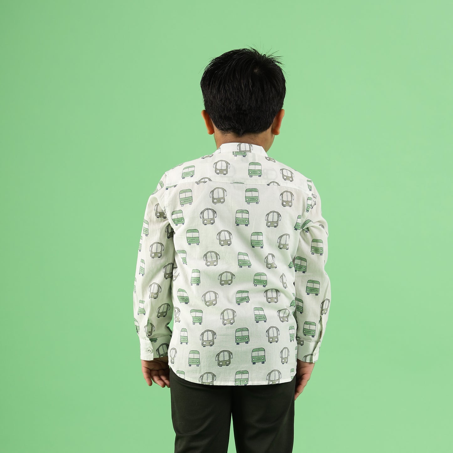 Bus Ride Design Hand Block Printed Cotton Full Sleeve Shirt for Boys – Sanganeri Kids Wear