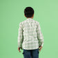 Mint Checks Printed Design Hand Block Printed Cotton Full Sleeve Shirt for Boys – Sanganeri Kids Wear